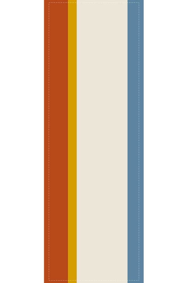 Tarçın Çizgi Desenli Premium Masa Örtüsü Runner RNR476