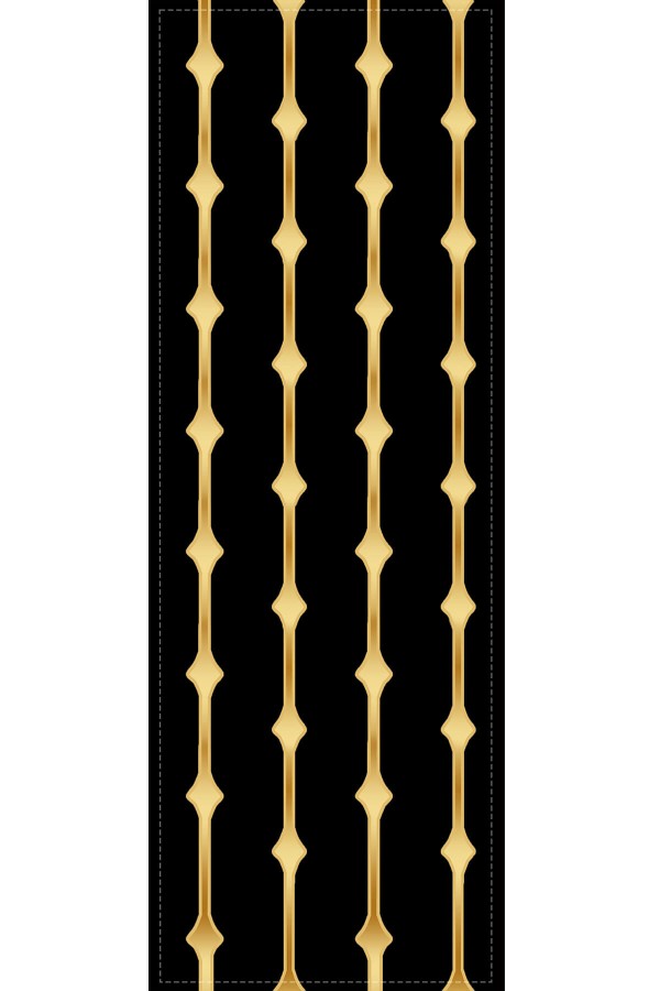 Siyah Çizgi Desenli Premium Masa Örtüsü Runner RNR495