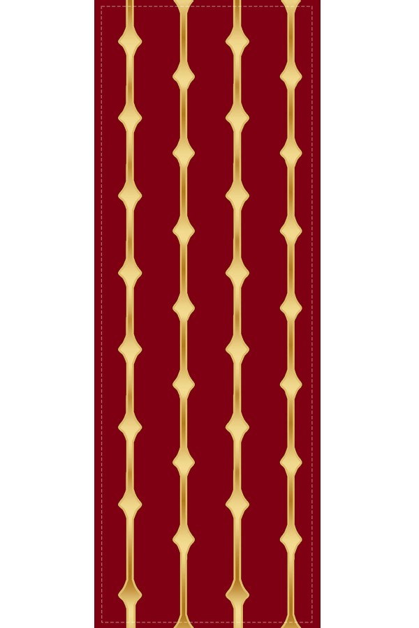 Bordo Çizgi Desenli Premium Masa Örtüsü Runner RNR496