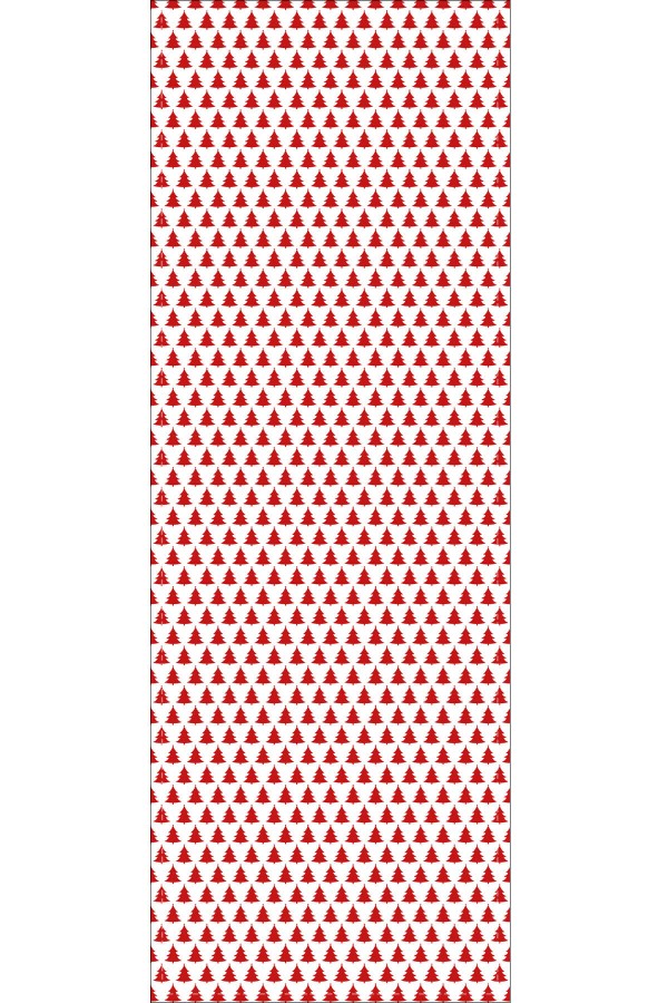 Kırmızı Yeni Yıl Temalı Premium Masa Örtüsü Runner RNR530