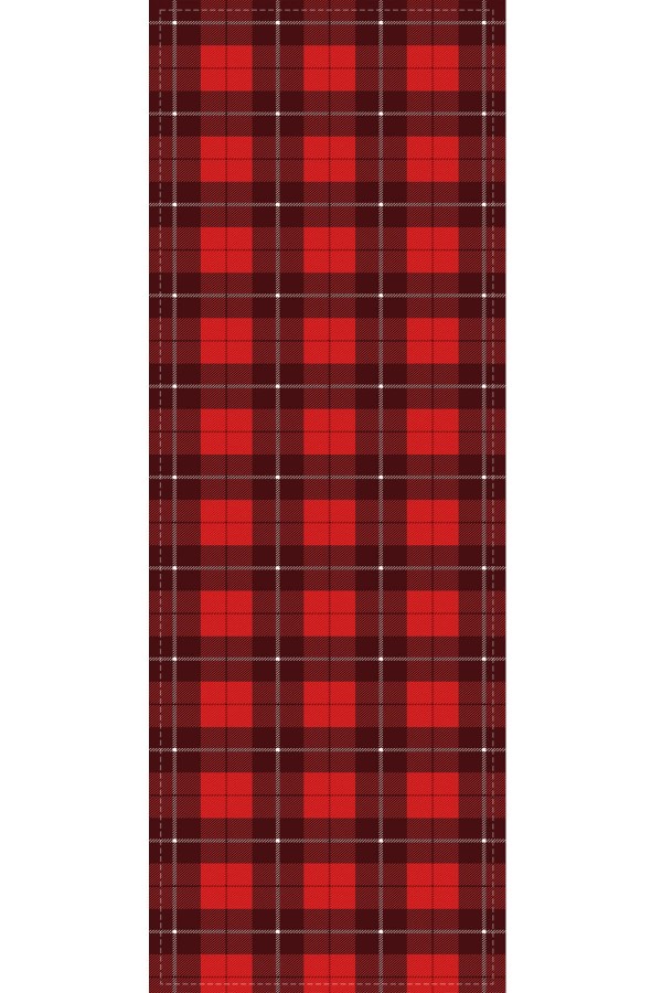 Kırmızı Yılbaşı Desenli Premium Masa Örtüsü Runner RNR550