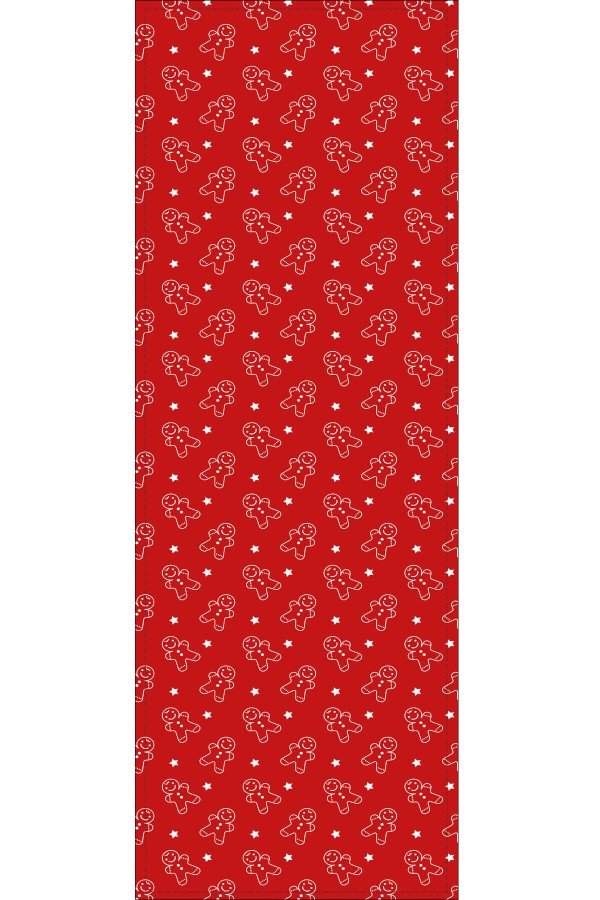 Kırmızı Christmas Desen Premium Masa Örtüsü Runner RNR557