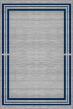 Lacivert Çerçeveli Kaymaz Tabanlı Dekoratif Halı RV082