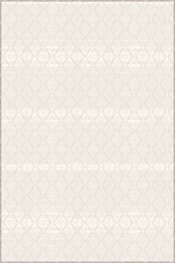 Kemik Sade Desensiz Kaymaz Tabanlı Dekoratif Halı RV194