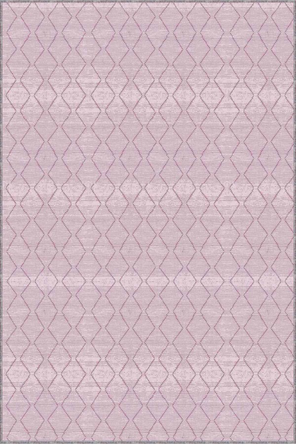 Pembe Sade Desensiz Kaymaz Tabanlı Dekoratif Halı RV195