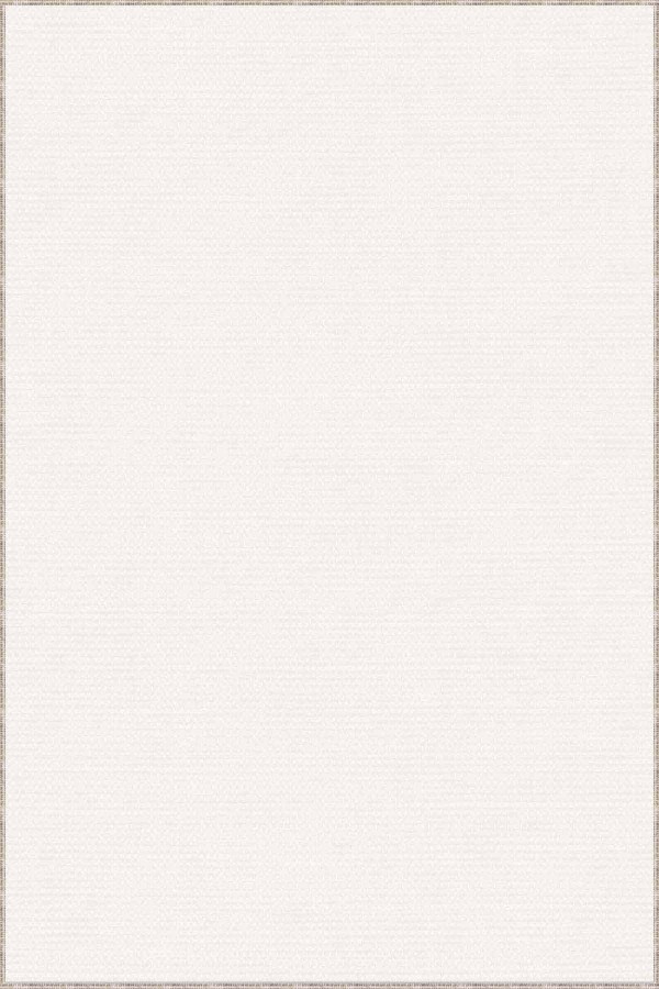 Ekru Sade Desensiz Kaymaz Tabanlı Dekoratif Halı RV204