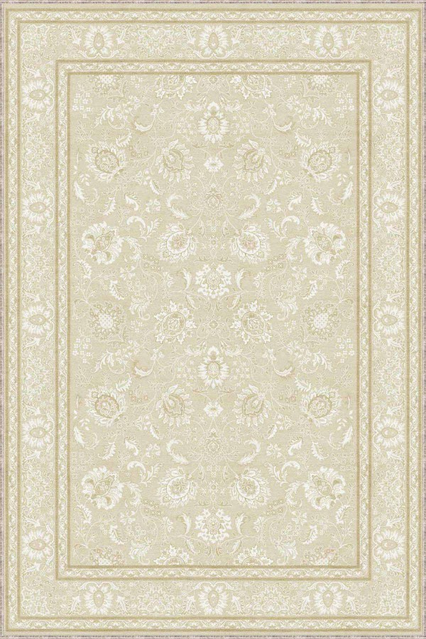 Krem Vintage Kaymaz Tabanlı Makinede Yıkanabilir Halı RV292