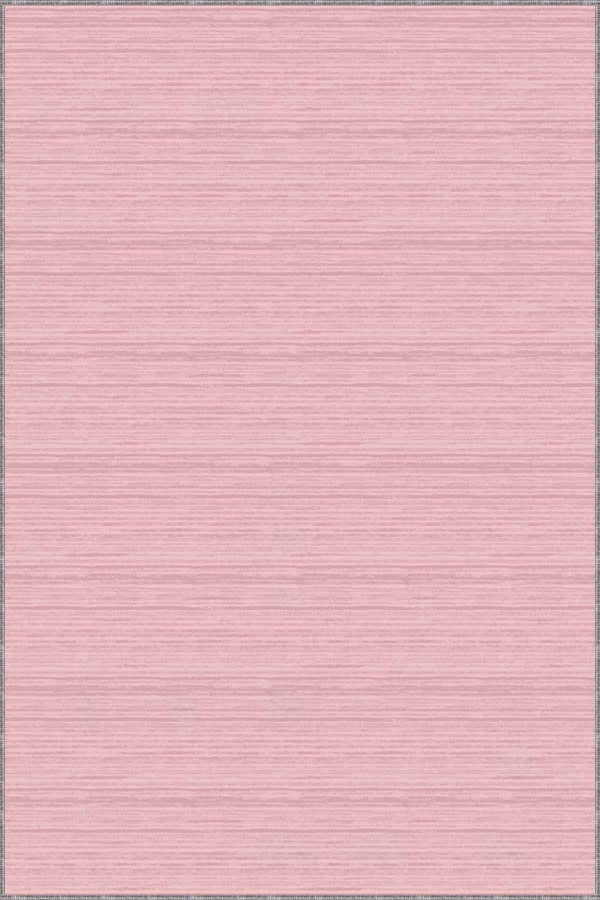 Pembe Sade Desensiz Kaymaz Tabanlı Dekoratif Halı ST06