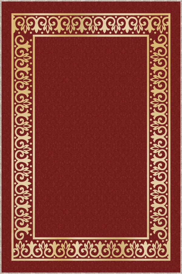 Bordo Klasik Motifli Protokol Yolluk Halı Özel Ölçülü VH063