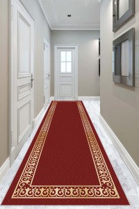 Bordo Klasik Motifli Protokol Yolluk Halı Özel Ölçülü VH063