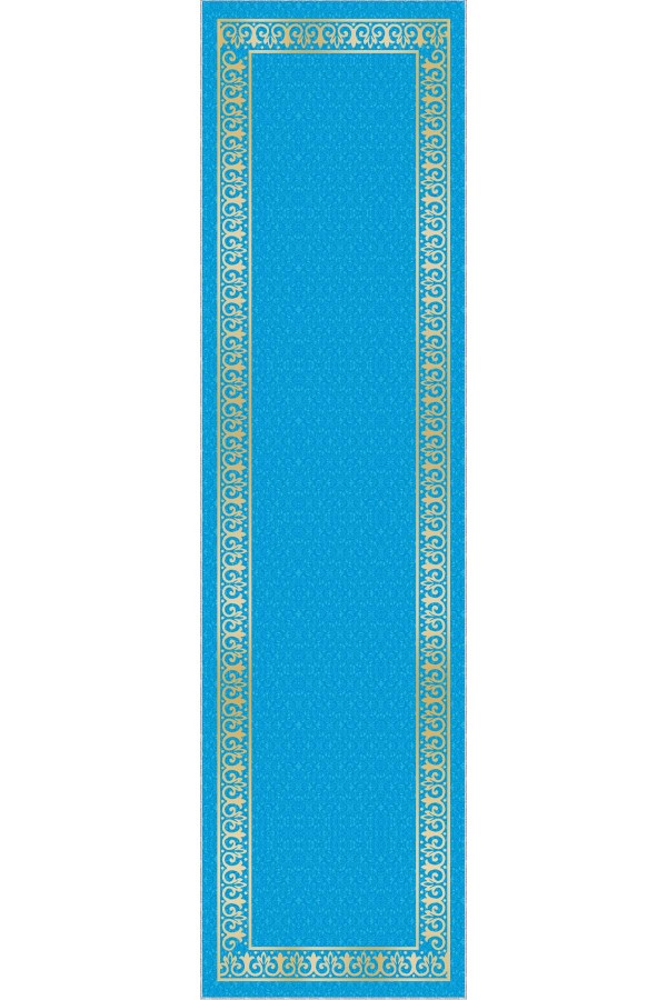 Turkuaz Klasik Desen Protokol Halısı Yolluk Özel Ölçü VH064