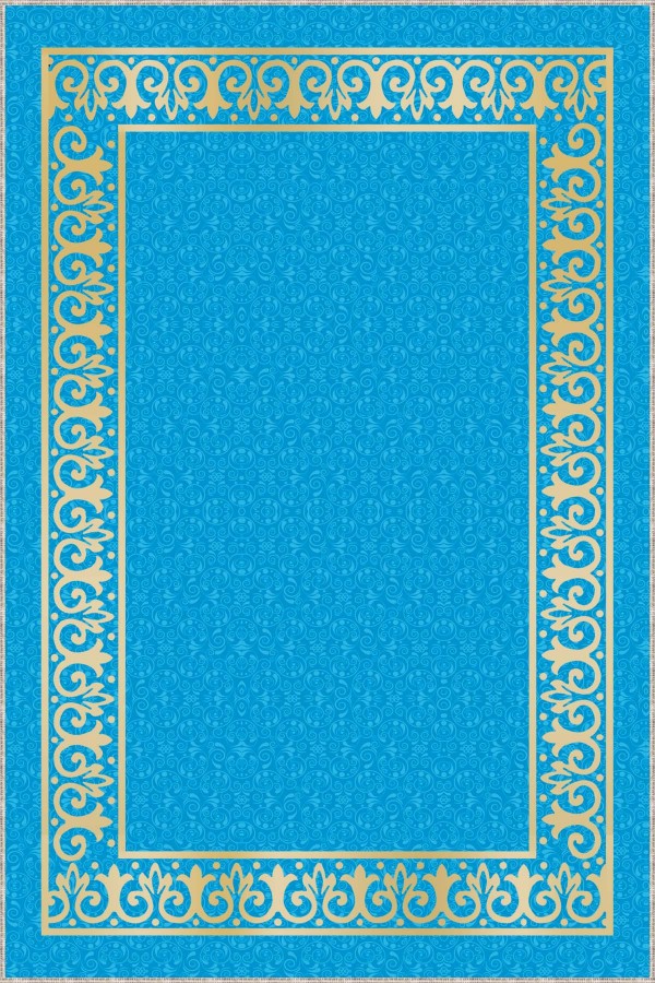 Turkuaz Klasik Desen Protokol Halısı Yolluk Özel Ölçü VH064