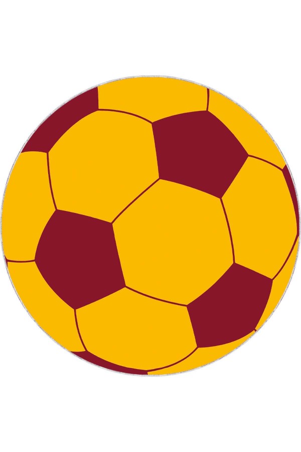 Sarı Kırmızı Kaymaz Yuvarlak Galatasaray Halısı VH0081