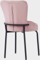 Pembe Delta Baton Siyah Ayaklı Mutfak Sandalyesi Takımı