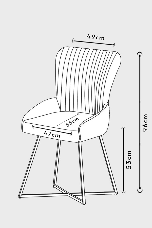 Antrasit Delta Yıldız Gold Ayaklı Mutfak Sandalyesi Takımı