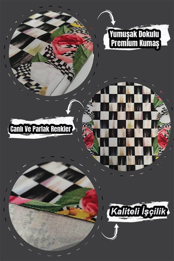 Antilop Kıyafetli Hayvan Çift Taraflı Kırlent Kılıfı KRL873