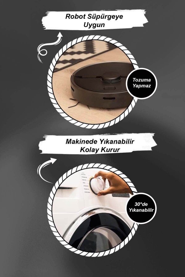 Bej Home Temalı Kapı Önü Paspası KP18