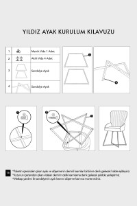 Bordo Delta Yıldız Siyah Ayaklı Mutfak Sandalyesi Takımı