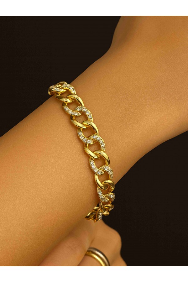 14K Samanyolu Zirkon Taşlı İnce Xuping Bileklik – Zarif Parlak Tasarım