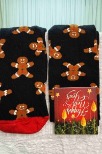 Siyah Gingerbread Kurabiye Adam Desenli Yılbaşı Çorabı – Suare Concept Yeni Yıl Çorap Modeli